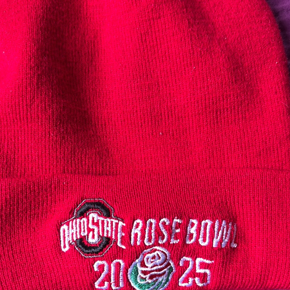 Ohio State Rose Bowl 2025 Red Beanie